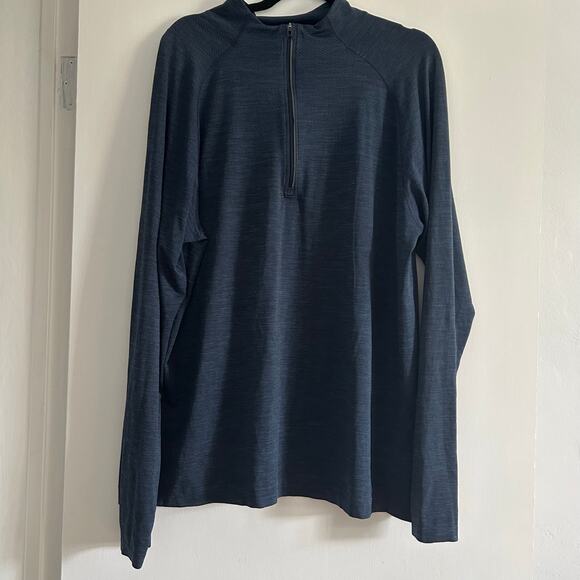 Lululemon Metal Vent Tech 1/2 Zip II – XXL – Mineral Blue / Nautical Navy – EUC - Picture 4 of 11